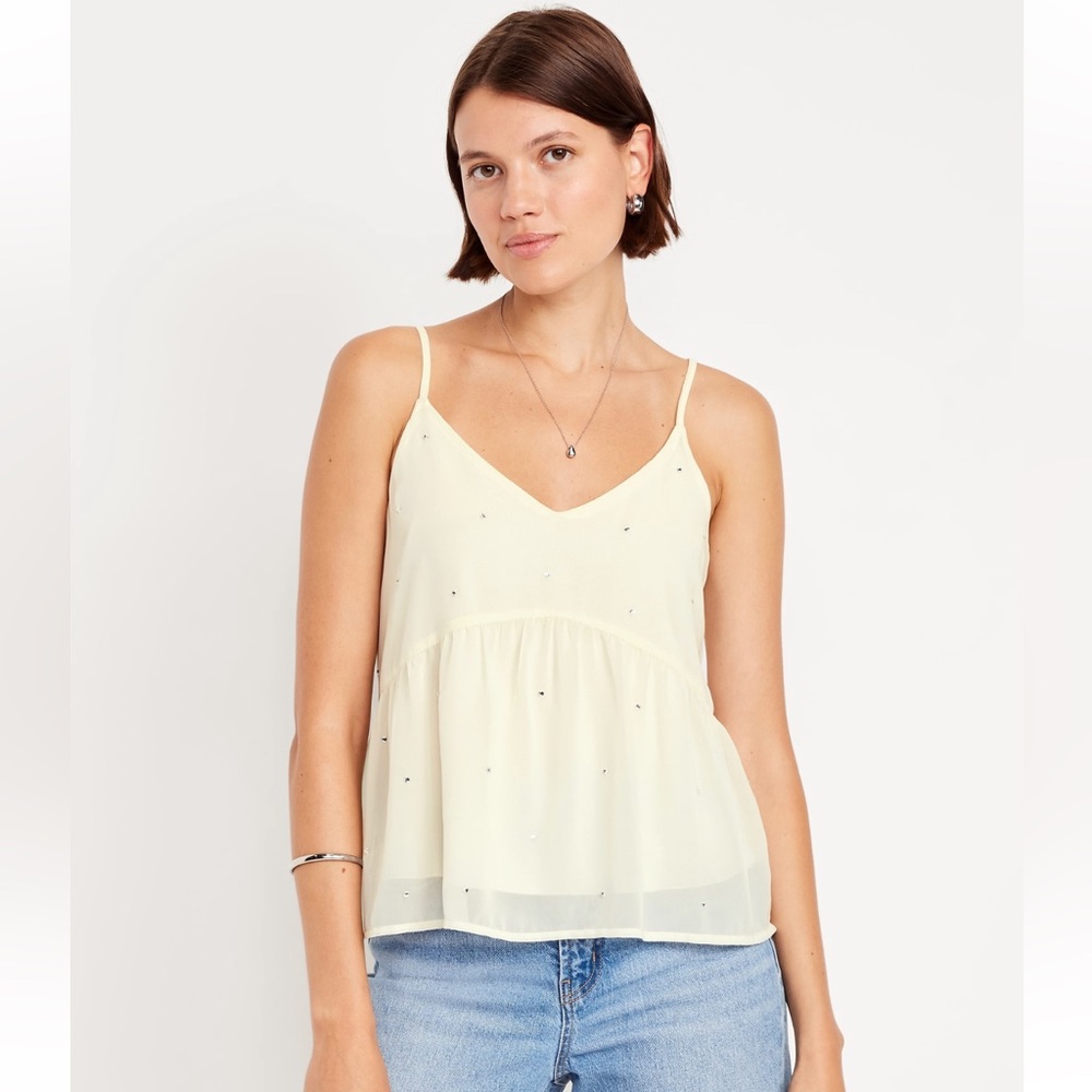 Old Navy Women's Light Cream Camisole Top Small